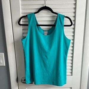 Chicos size 2 Large tank top turquoise
